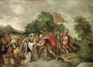 The Meeting of Abraham and Melchizedek by Frans II Francken The Meeting of Abraham and Melchizedek by Frans II Francken, 1581-1642 (click to enlarge)