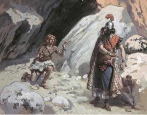 David and Saul in the Cave by James Tissot